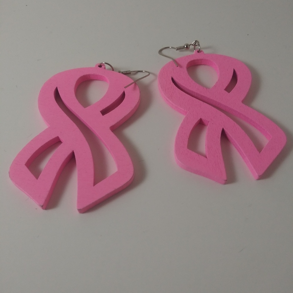 Pink Breast Cancer Earrings